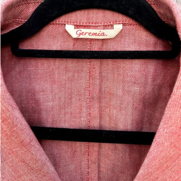 Alessandro Tellini x Geremia | Men's Italian Linen Wool Blazer Red Sz US Large - Picture 2 of 9